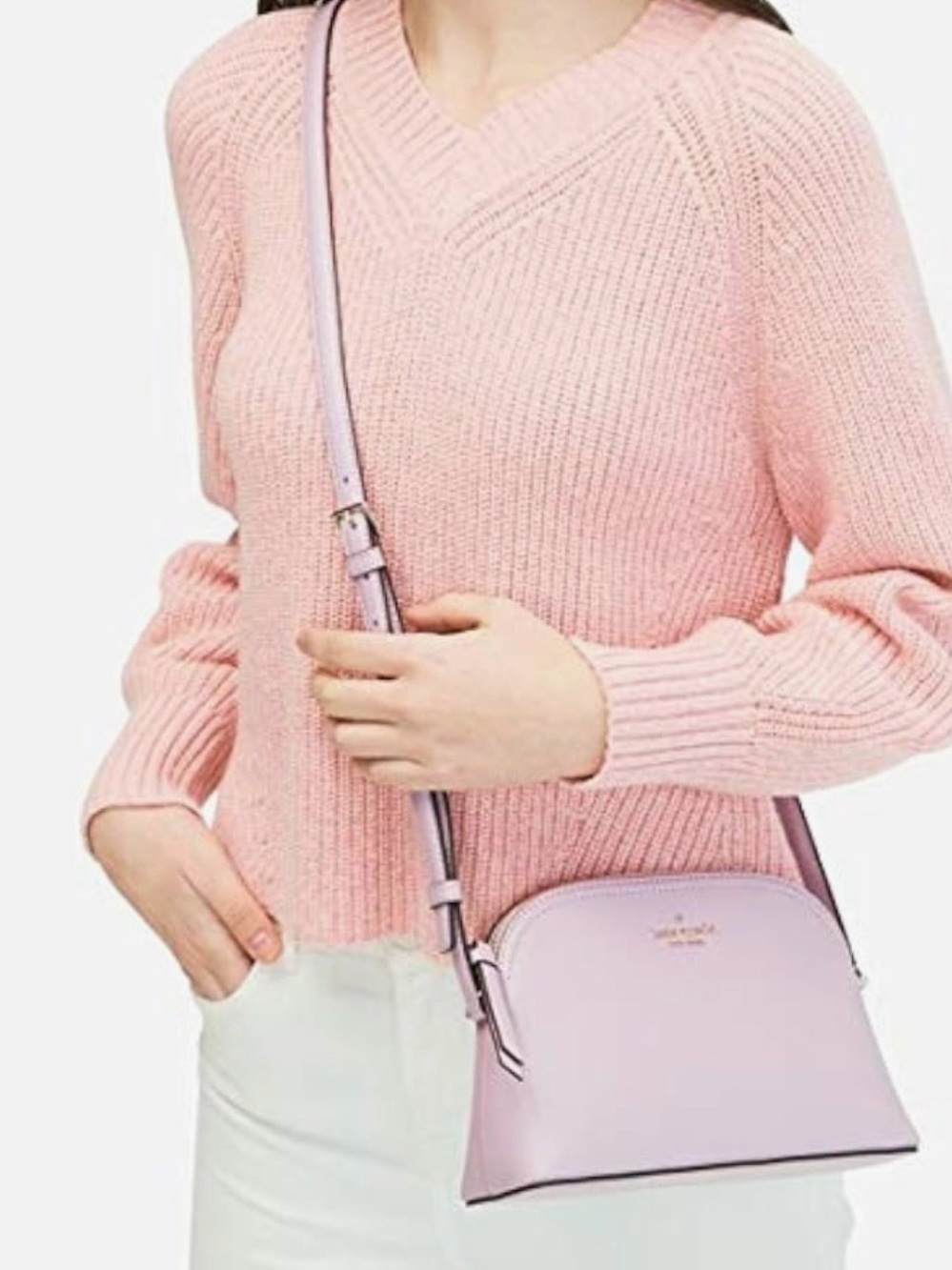 Kate Spade Peggy Crossbody Leather Bag Pink/Beige